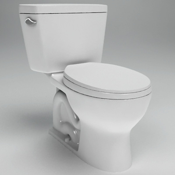toto eco drake toilet 3d model - TOTO Eco Drake Toilet by ts303